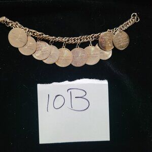 10 Commandments silver charm bracelet